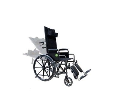 Silla de Ruedas Reclinable de 18" | Cómoda, Segura y Lista para Envío Inmediato