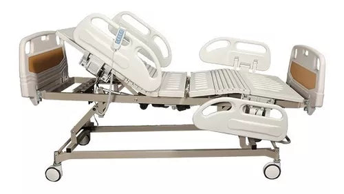 CAMA ELECTRICA DE 5 POSICIONES CON BARANDAL ABS