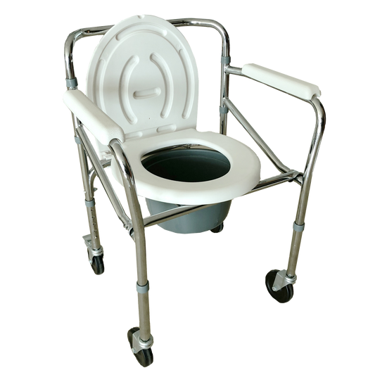 COMODO CROMADO DE ALUMINIO CON RUEDAS