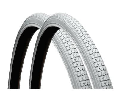 LLANTA NEUMATICA GRIS GRABADA DE 24"