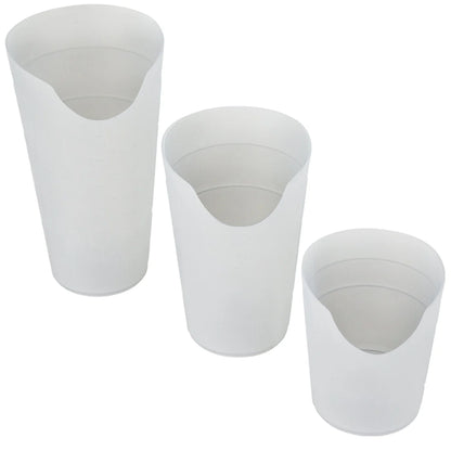 Juego de vasos con muesca