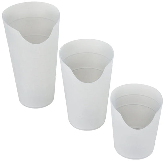 Juego de vasos con muesca